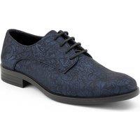 SIRRI Boy's Kids Oxford Paisley Pattern Lace Up Formal Dress Shoes in Navy | Size: 11