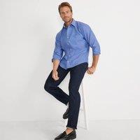 Lands' End Men's Non-iron Pinpoint Shirt, Traditional Fit in Blue | Size: 16 neck/33 sleeve