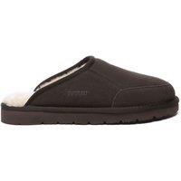 EverAu Australia Men's Real Sheepskin Lark Slippers with EVA Sole in Chocolate | Size: 13