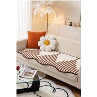 Living and Home 1Pc Chenille Anti-slip Sofa Cover Couch Furniture Protector in Brown | Size: Extra Large