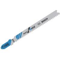 Bosch T 118 B Basic For Metal Jigsaw Blade 92mm Pack Of 5 in Silver