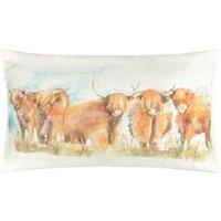 Voyage Maison Highland Cattle Reversible Outdoor Cushion | Size: 30 cm x 50 cm