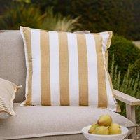Yard Hayle 100% Cotton Striped Outdoor Cushion in Amber | Size: 50 cm x 50 cm