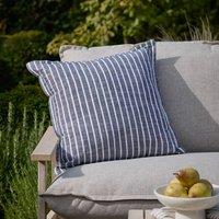 Yard Hessle Stripe 100% Cotton Outdoor Cushion in Navy | Size: 45 cm x 45 cm
