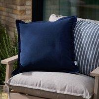 Yard Holmfirth Canvas 100% Cotton Outdoor Cushion in Navy | Size: 45 cm x 45 cm