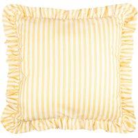 Wylder Millie Ruffle Striped Outdoor Cushion in Yellow | Size: 50 cm x 50 cm