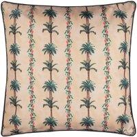 Furn Monkey Palm Striped Outdoor Cushion in Natural | Size: 45 cm x 45 cm
