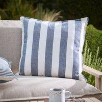 Yard Hayle 100% Cotton Striped Outdoor Cushion in Navy | Size: 50 cm x 50 cm