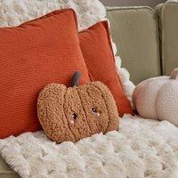 OHS Pumpkin Soft Plush Microwaveable Heat Pad in Brown