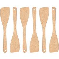Argon Tableware Wooden Spatulas - 30cm - Pack of 6 in Brown