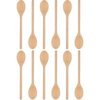 Argon Tableware Wooden Cooking Spoons - 30cm - Pack of 12 in Brown