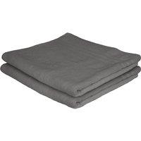 Nicola Spring Cotton Bath Sheets - 160cm x 90cm - Pack of 2 in Charcoal | Size: Bath Sheet