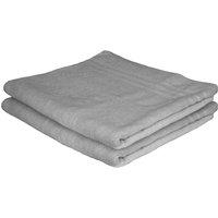 Nicola Spring Cotton Bath Sheets - 160cm x 90cm - Pack of 2 in Grey | Size: Bath Sheet