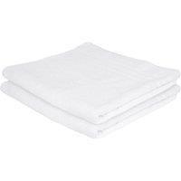 Nicola Spring Cotton Bath Sheets - 160cm x 90cm - Pack of 2 in White | Size: Bath Sheet