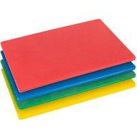 Argon Tableware 4pc Colour-Coded Plastic Chopping Board Set - Multi