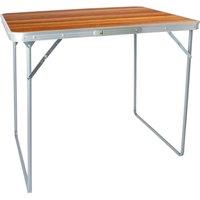 Harbour Housewares Folding Metal Camping Table - 80cm x 60cm in Brown | Size: 80 cm x 60 cm