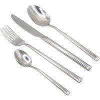 Argon Tableware 24pc Tondo Stainless Steel Cutlery Set - Dining Utensils Flatware Set in Silver