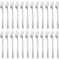 Argon Tableware Tondo Stainless Steel Dinner Forks - 21.5cm - Pack of 24 in Silver