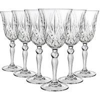 RCR Crystal Melodia Red Wine Glasses - 270ml - Pack of 6 in Clear