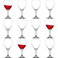 LAV Misket Red Wine Glasses - 365ml - Pack of 12 in Clear