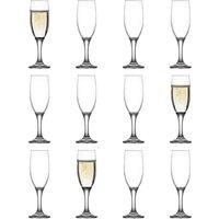 LAV Misket Glass Champagne Flutes - 190ml - Pack of 12 in Clear