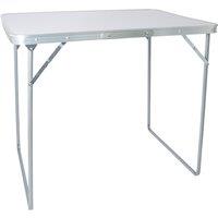 Harbour Housewares Folding Metal Camping Table - 80cm x 60cm in White | Size: 80 cm x 60 cm