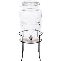 Rink Drink Glass Drinks Dispenser with Tap & Stand 6.5L in Black