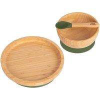 Tiny Dining 3pc Round Bamboo Baby Weaning Set in Light Green
