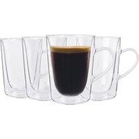 Rink Drink Double Walled Coffee Glasses - 285ml - Pack of 4 in Clear