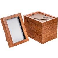Nicola Spring 3D Box Photo Frames - 4 x 6 - Pack of 5 in Dark Brown