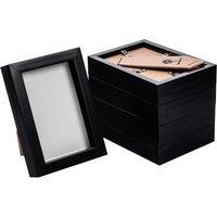 Nicola Spring 3D Box Photo Frames - 4 x 6 - Pack of 5 in Black
