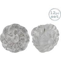 Nicola Spring Glass Cabinet Knobs - Flower - Pack of 12 in Clear | Size: 1000mm x 500mm