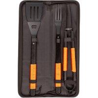 BobbyQ 3pc Wooden BBQ Tool Set in Orange