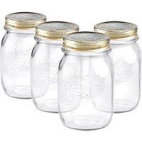 Bormioli Rocco Quattro Stagioni Glass Preserving Jars 500ml Clear Pack of 4
