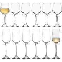 LAV Lal Stemware 12 Piece Set - Clear