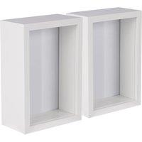 Nicola Spring 3D Deep Box Photo Frames - 4 x 6 - Pack of 5 in White
