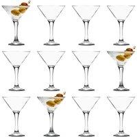 LAV 12x Misket Martini Glasses - 175ml Cocktail Coupe Glass Set in Clear