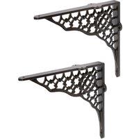 Hammer and Tongs Honeycomb Iron Shelf Bracket - D205mm - Pack of 2 in Black | Size: 1000mm x 1000mm