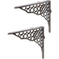 Hammer and Tongs Honeycomb Iron Shelf Bracket - D205mm - Pack of 2 in Grey | Size: 1000mm x 1000mm