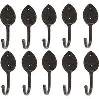 Hammer and Tongs Arrowhead Coat Hook - W55mm x H140mm - Black - Pack of 10 | Size: 1000mm x 1000mm