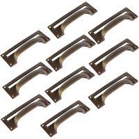 Hammer and Tongs Filing Cabinet Drawer Pull with Card Frame - W130mm x H50mm - Pack of 10 in Gold | Size: 1000mm x 500mm