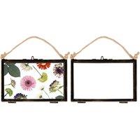 Nicola Spring 5x Hanging Metal Photo Frames - 6 x 4 - Black - Picture Frame Wall Mounted Frame with Rope