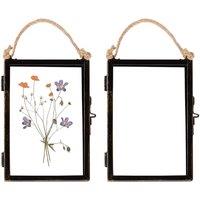 Nicola Spring 5x Hanging Metal Photo Frames - 4 x 6 - Black - Picture Frame Wall Mounted Frame with Rope