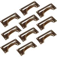 Hammer and Tongs Filing Cabinet Drawer Pull with Card Frame - W100mm x H50mm - Pack of 10 in Gold | Size: 1000mm x 500mm