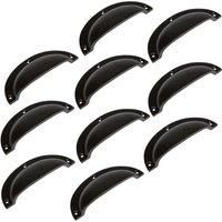 Hammer and Tongs Curved Cabinet Drawer Pull - W130mm x H50mm - Pack of 10 in Black | Size: 1000mm x 500mm
