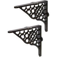 Hammer and Tongs Honeycomb Iron Shelf Bracket - D155mm - Pack of 2 in Black | Size: 1000mm x 1000mm