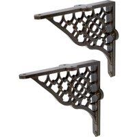 Hammer and Tongs Honeycomb Iron Shelf Bracket - D155mm - Pack of 2 in Grey | Size: 1000mm x 1000mm