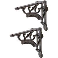 Hammer and Tongs Ornate Iron Shelf Bracket - D150mm - Pack of 2 in Black | Size: 1000mm x 1000mm