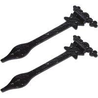Hammer and Tongs Ornate T-Hinge - W310mm - Black - Pack of 2 | Size: 10000mm x 520mm