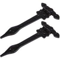 Hammer and Tongs Ornate T-Hinge - W230mm - Black - Pack of 2 | Size: 10000mm x 520mm